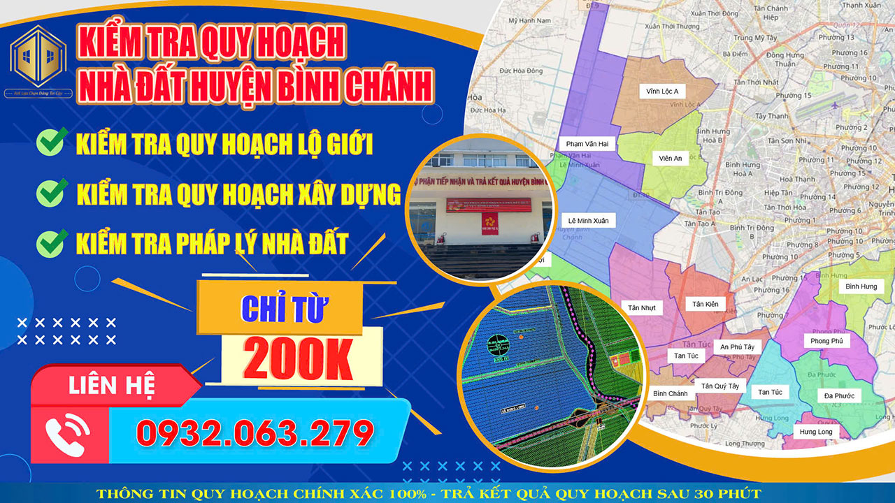 Check thông tin quy hoạch nhà đất huyện Bình Chánh