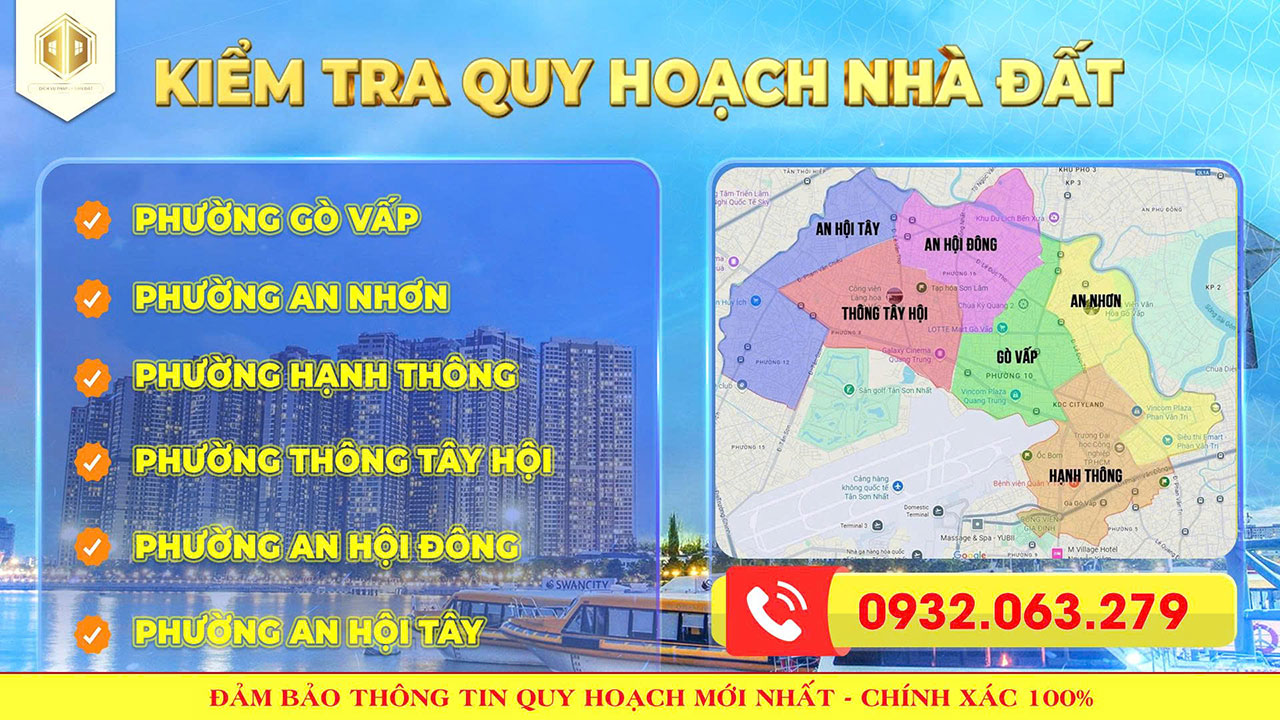 kiểm tra quy hoạch nhà đất 6 phường mới của quận Gò Vấp cũ