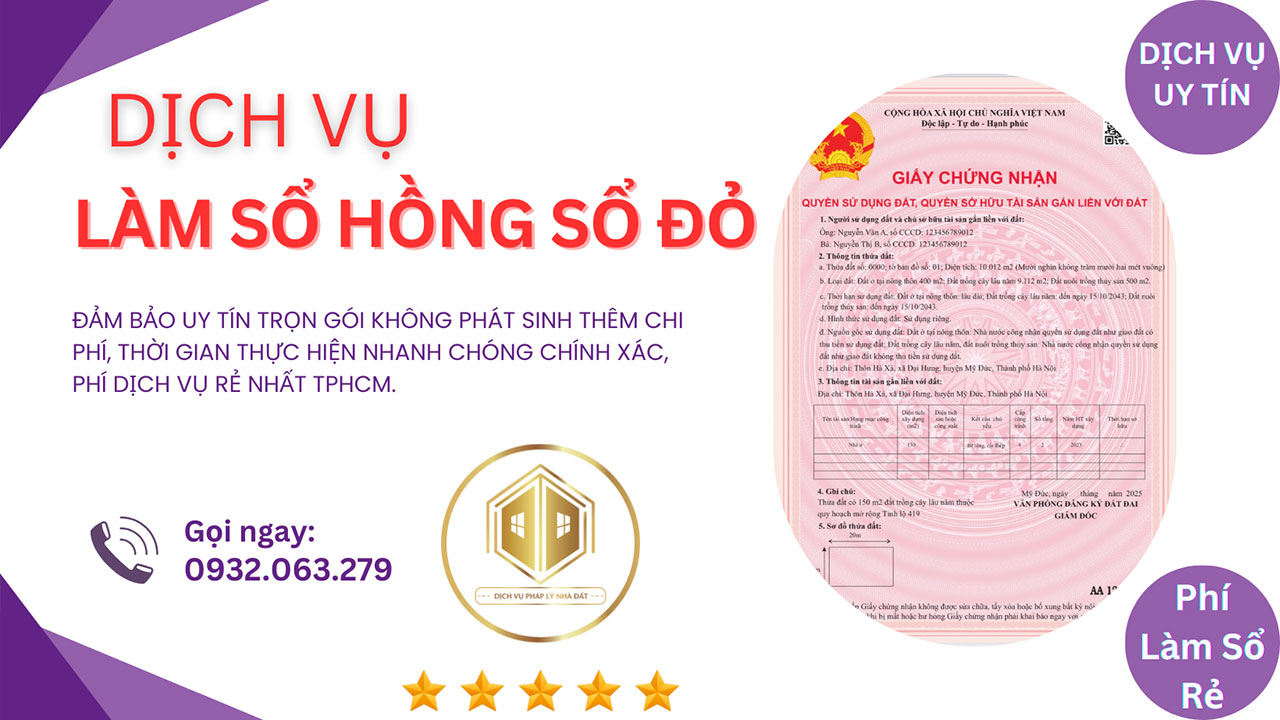 Dịch vụ làm sổ hồng trọn gói